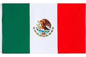 PHENO FLAGS Bandera de México - Bandera mexicana 90 x 150 cm - Bandera nacional resistente a la intemperie para asta - 100% poliéster