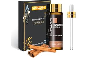 MAYJAM Olio Essenziale Di Cannella 10ml, Olio Di Cannella Per Diffusori, Umidificatori, Fai Da Te, Casa, Guardaroba