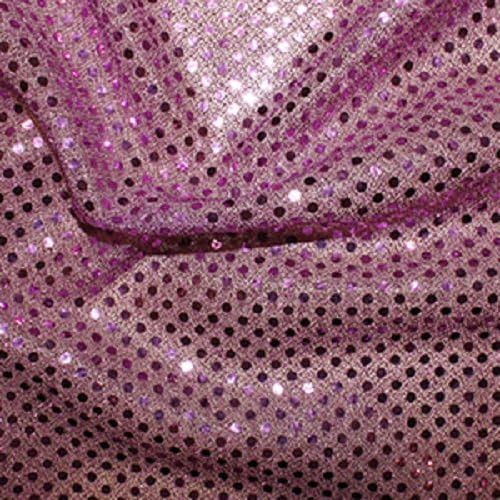Sequin Jersey Fabric with 3mm Diameter Sequins Sold by the Metre Choice of Colour (Lilac)