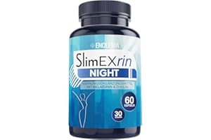 ENOLENIA SlimEXrin® NIGHT BURN - Kapseln mit 0,5 mg Melatonin & Cholin - Abnehmen & Stoffwechsel Rezeptur mit Glucomannan - Extrem, schnell & endlich - verbesserte Nachtformel - für Frauen + Männer