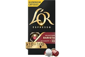 L'Or - Caffè Espresso Barista - 100 Capsule In Alluminio - Intensità 13 - Compatibili Con Macchine Nespresso®* Original - 10 Confezioni