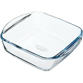 Pyrex&reg; Square Dish Glass Prepware Boron 20x17cm -1l | Transparent, Boro, square shape, glossy finish, 20x17cm -1l