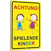 XL Warnschild „Bitte Langsam Fahren – Spielende Kinder“ – Aluverbund, 40x30 Cm, Wetterfest Mit UV-Schutz