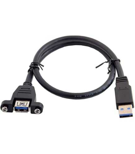 Câble USB 3.0 Spiralé - Rallonge Mâle/femelle 5Gbps, Boîtier Aluminium, 0.8 M Max