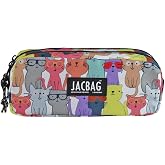 JACBAG DUAL POUCH-İKİ B&Ouml;LMELİ KALEMKUTU (Sarı Kedili)
