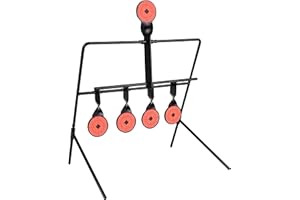 NEEZ Airsoft Air Gun, BB Gun, Shotgun Shooting Self Reset Trappola Magnetica a Pellet oscillante Multifunzione, appiccicoso, Umano, Bersaglio a Imbuto (Bersaglio Titolare Acciaio)