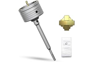 METOTY 100mm Bohrkrone Hohl Lochsäge-dosenbohrer，mit SDS Plus Adapter 220 mm Bohrkrone Steckdose，für Mauerwerk, Ziegel, Beton, Zement, Stein Concrete hole saw