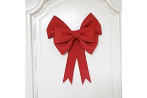 Gleemix Große Rot Schleife Geschenk Deko, 30cm DIY Geschenkschleife Rot Groß Schleife Autoschleife Geschenkschleife, Für Hochzeit Party Auto Valentinstag Weihnachten Geschenk, Selbst Zusammengebaut.