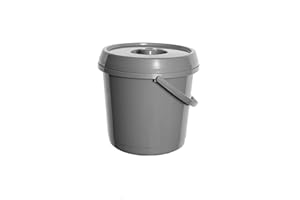 Whitefurze 14 Litre Bucket + Lid Silver (326734)