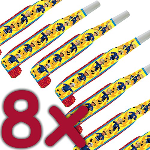 8 Luftrüssel * FEUERWEHRMANN SAM * für Kindergeburtstag oder Feuerwehr-Mottoparty // Neu 2017 // Fireman Fire Fighter Kinder Geburstag