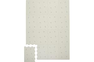 3 Sprouts - Foam Puzzle Play Mat - Large Baby Play Mat - Soft Padded Playmat for Floor - Ideal Kids Play Mats for Toddlers - Waterproof Mat - Babies Playmat for Indoors - Blueberry Taupe
