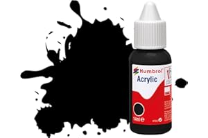 Humbrol DB0033 Acrylic Paint No.33 Black Matte 15ml (Pack of 1)
