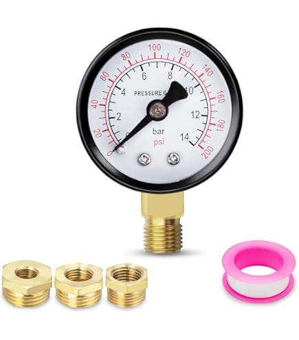 MEANLIN MEASURE 0~2BAR/0~30PSI Manomètre Pour Pompe De Puits