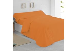 GREATOYAR Juego de Nórdica,Juego de Funda de Edredón, Set de 3 Piezas, 1 Funda Nórdica, 1 Sábana Bajera Ajustable, 1 Funda de Almohada, 100% Poliéster, Transpirable, para Cama 90cm, Naranja