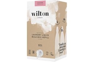 Wilton London Eco Friendly Jasmine Laundry Liquid Refill (112 Washes, 4L) - Non-Bio, Plant-Based Biodegradable Washing Detergent Pack with Essential Oils, Long-Lasting Fragrance - UK Made