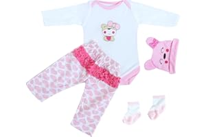 TYRUGD Reborn Dolls Clothes Simulation Doll Lovely Pink Clothes Cute 20-22 Inch Reborn Clothes And Accessories
