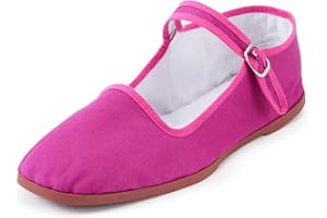 amtax Womens Classic China Flats, Casual China Doll Shoes, Cotton Mary Janes, Chinese Tai Chi Shoes