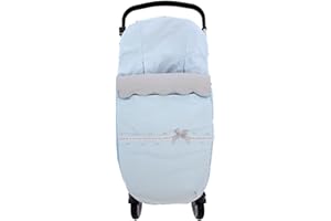 Saco Silla de Paseo Universal Rosy Fuentes- Saco Carrito Bebé - Funda de silla de paseo - Equipado para ser Ajustado perfectamente 0-celeste
