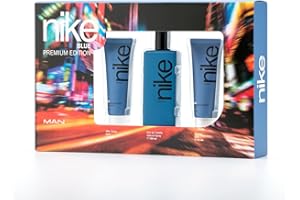 NIKE - Blue Colonia 100 ml + Gel de Baño 75 ml + After Shave 75 ml, Estuche de Regalo Hombre, Perfume Hombre, Eau de Toilette Masculina, Aroma Frutal Amaderado, Fragancia Fresca, Elegante y Duradera