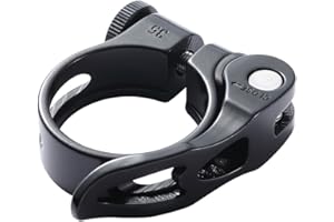 WILEOSIX Quick Release Bicycle Seatpost Clamp,31.8mm 34.9mmBlack/Red/Blue