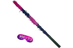 Boogie Woogie Pinatas Pink Black Stick with paper blindfold