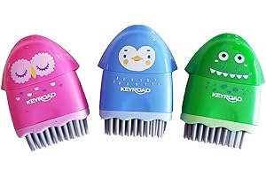 Material Escolar - Afilaborra con Recogedor - Colores Varios( - Sacapuntas con Depósito, Borrador y Recogedor - Diseño Compacto y Cómodo Agarre - Material de Oficina y Papelería - Keyroad
