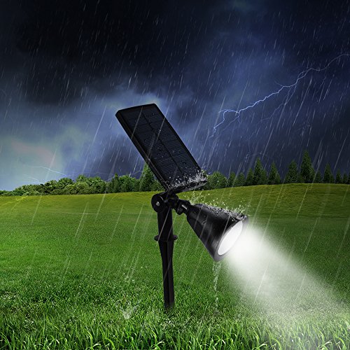 Gartenleuchte Solarleuchte 200 LM Strahler mit 3 Modus wetterbeständige Solar lampe Wegelampe Außenbeleuchtung für Garten, Balkon usw. - 6