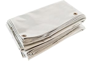 Tecplast Bâche pour Carport 3x5 m LP506CP Blanc Crème - Garantie 5 Ans - Toile PVC étanche pour abri de Voiture