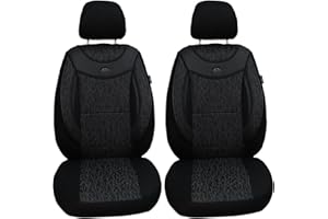 ‎BREMER SITZBEZÜGE BREMER SITZBEZÜGE Maß Auto Schonbezüge kompatibel mit VW Golf 7 Fahrer & Beifahrer Set ab 2012-2020 / Auto Sitzbezüge Schonbezug Set Autositzbezüge 2er Pack in Schwarz/Grau Muster (05)