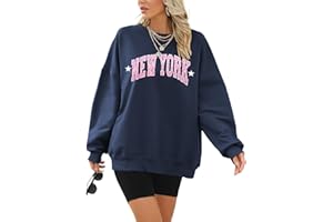 Svanco Sudadera Cuello Redondo Mujeres Sudaderas Sin Capucha Gran Tamaño Manga Larga Casual Suelto Jersey Y2K Novio Tops Señora Camiseta Otoño Invierno S-XXL
