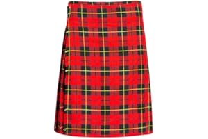 The Scotland Kilt Company Scottish Tartan Wedding 5 Yard Acrylic Kilt - Wallace - Smart Casual, Adjustable Buckle, Durable Comfortable Elegant Kilt