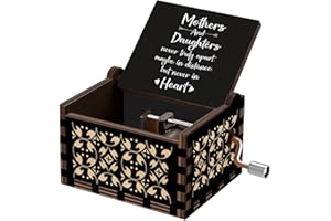 Yesnote Music Box for Mom and Daughter Gift for Birthday Anniversary Christmas Mother Day, Wooden Music Box Play You Are My Sunshine