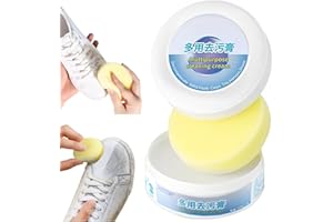HUALEI-V Multi-Functional Cleaning and Stain Removal Cream, Shoe Cleaning Cream,Multi Purpose Cleaning Cream,White Shoe Cleaning Cream with Sponge,White Shoe Cleaner,Shoes Decontaminate Solid Paste(1pcs)