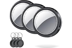 QCOQ Buscador de Objetos Bluetooth, Smart Air Tracker Tag Compatible con Buscar Apple(Sólo iOS), Rastreador Localizador para Carteras, Llaveros, Equipaje, Niños, Mayores, Batería Reemplazable