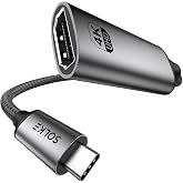SOLKE USB-C to HDMI Adapt&ouml;r 0.2 Metre 4K 60Hz Type-C to HDMI &Ccedil;evirici D&ouml;n&uuml;şt&uuml;r&uuml;c&uuml; Kablo Thunderbolt 3/4 Macbook Uyumlu