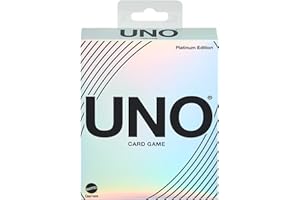 Mattel Games UNO Édition Platinum Jeu de Cartes pour soirées Jeux Entre Amis ou en Famille, Voyages, Camping et fêtes, Cartes Premium de Collection, HPY61