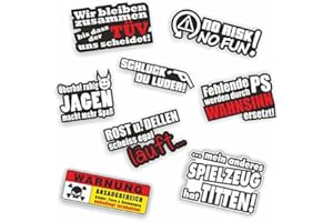 folien-zentrum 8 Aufkleber Set Auto Aufkleber JDM Tuning OEM Dub Decal Stickerbomb Bombing Sticker Illest Dapper Fun Oldschool