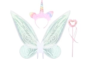 YEETEESY Feenflügel Schmetterlingsflügel Prinzessinnenflügel Winx Mädchen Flügel Fee Kostüm Damen Erwachsene Wings Cosplay für Weihnachts Geburtstags Party (Weiß)