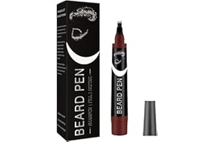 FANKAYI Beard Pencil Filler for Men,Beard Pencil Filler with Fork Tip,Natural Enhancer to Fill,Shape and Define,Easy Beard Pen Liner,Mustache Shaping and Enhancing,Waterproof & Long Lasting,Sharpen Hair,Brown
