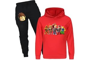 Rzfbeeok 2PCS Kids Pullover Sweatshirt+Jogging Trousers Sets Teens Hoodies and Pants Sets