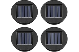 HELESIN Moduł solarny do lamp ogrodowych, latarni, pokrywek, 4 sztuki, 8 cm, 1,2 V, 600 mAh, zamiennik lampa, IP65, wodoszczelny