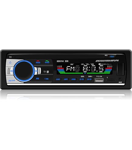 Autoradio Bluetooth 1 Din Wistrue - FM/AM RDS - 7 Couleurs LED - 65Wx4 - USB/AUX/SD - Avec Télécommande