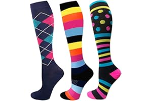 ACEXY EASE LEAP Medias de Compresión Gradual Para Mujer (15-20 mmHg ) Calcetines hasta Rodilla 3 Pares Hombre Medias Deportivas para Ejercicio Correr Enfermeras Médicos Embarazos Viajes Vuelo Aumenta la Resistencia Reduce la Fatiga Muscular