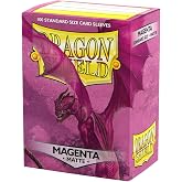 Arcane Tinmen ART11026 Dragon Shield Standard Sleeves Nein Matte Size 100pk-Magenta, Multicoloured, 100 Count