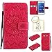 Produktbild für Galaxy Grand Prime SM-G530 G531F (5 Zoll) Hülle,Geprägte Muster Handy hülle / Tasche / Cover / Case für das Samsung Galaxy Grand Prime SM-G530 G531F (5 Zoll) PU Leder Flip Cover Leder Hülle Kunstleder Folio Schutzhülle Wallet Tasche Etui Standfunktion Kredit Kartenfächer+Schlüsselanhänger (T) (4)