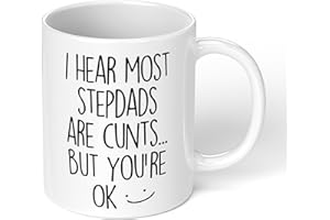 GENERIC Print Maniacs Step Dad Fathers Day Mug His Birthday Christmas Gift Present Humor Coffee Tea C**T Stepdad, 10 ounces