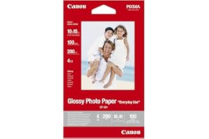 Canon GP-501 fotopapper för vardagsbruk, glansigt, 200 g/m2, 10 x 15 cm (4 x 6 tum), 100 ark - 0775B003
