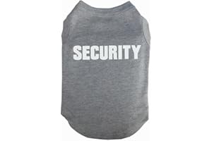 IZEFIA Dog Shirt Tee Shirts Puppy Summer Clothes Dog Tank Top Vest SECURITY Sweat Shirt for Small dog Medium Dog Cat (XXL, Grey)