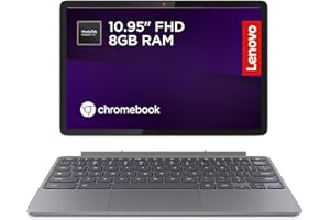 Lenovo IdeaPad Chromebook Duet | 11 Inch FHD+ 1200p Laptop | MediaTek Kompanio 838 | 8GB RAM | 128GB eMMC | Chrome OS | Luna Grey USI Pen 2 | Folio Stand + Folio Keyboard