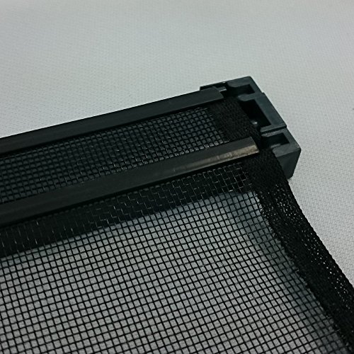 Magnetischer Türvorhang 100 x 220 cm mit ALU Klemmleiste Fliegengitter Lamellen aus Polyester Insektenschutz Vorhang für Türen - 6